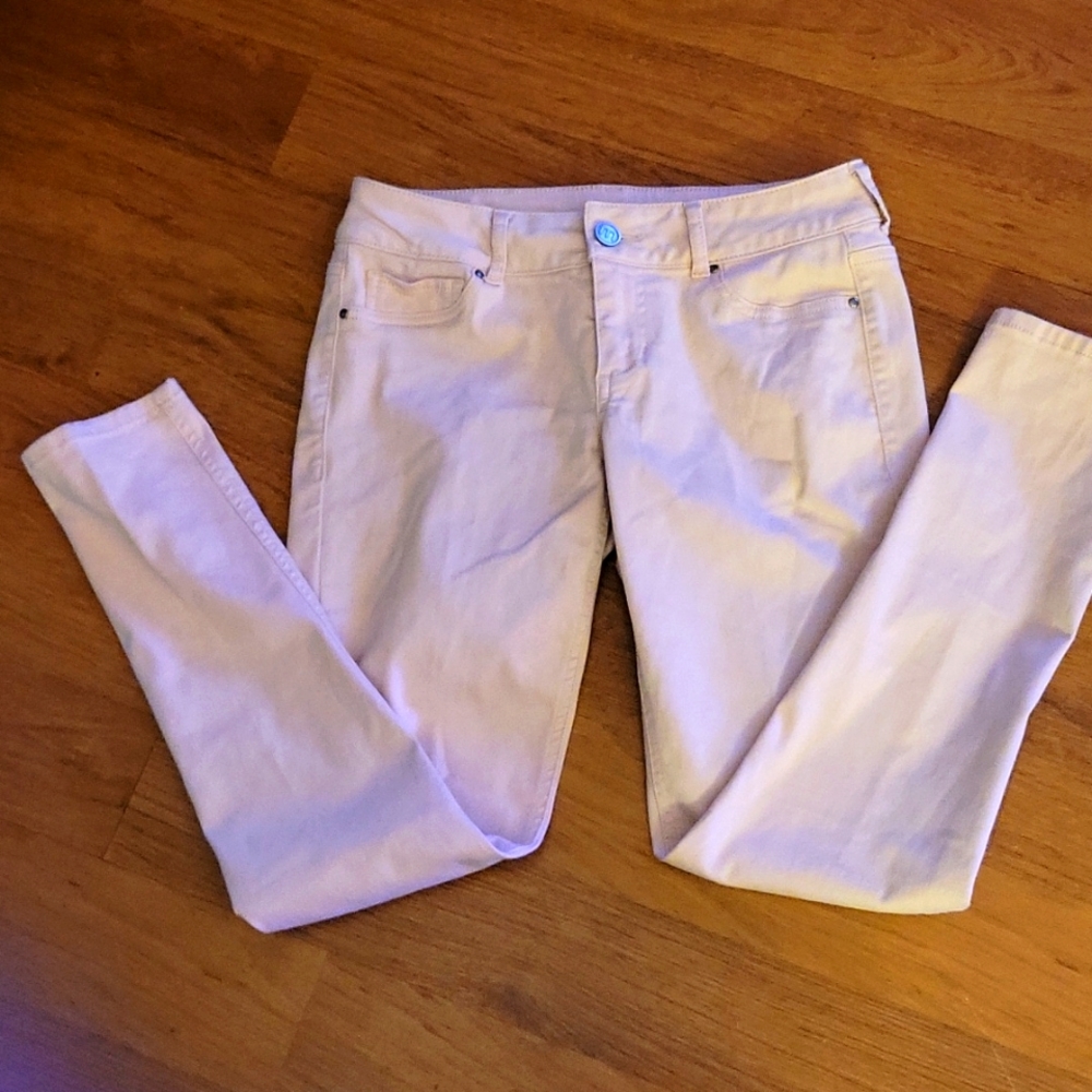 Maurices pale pink stretch skinny jeans classic 5 pocket style size S R …EUC